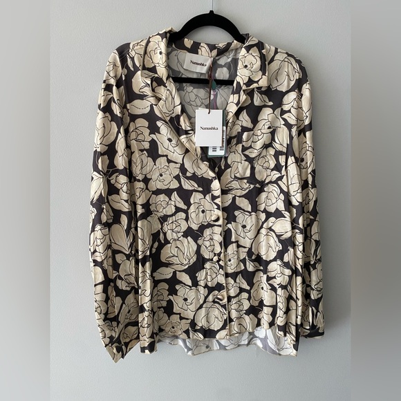 Nanushka oversized long sleeve blouse size S. NWT! - Picture 1 of 3
